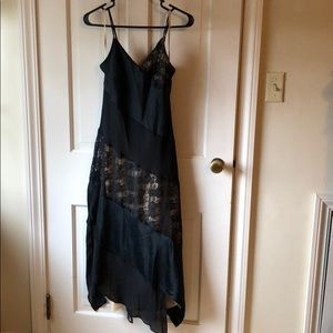 Express black and gold slip dress size 9/10
